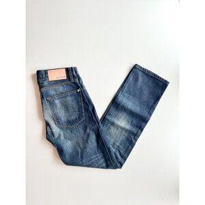 BALDWIN Samuel Fit Kyle Dark Indigo Wash Low Rise Slim Straight Jeans, Size 29